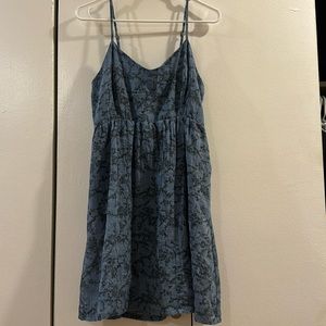 Blue floral spaghetti strap Cameo dress, size M